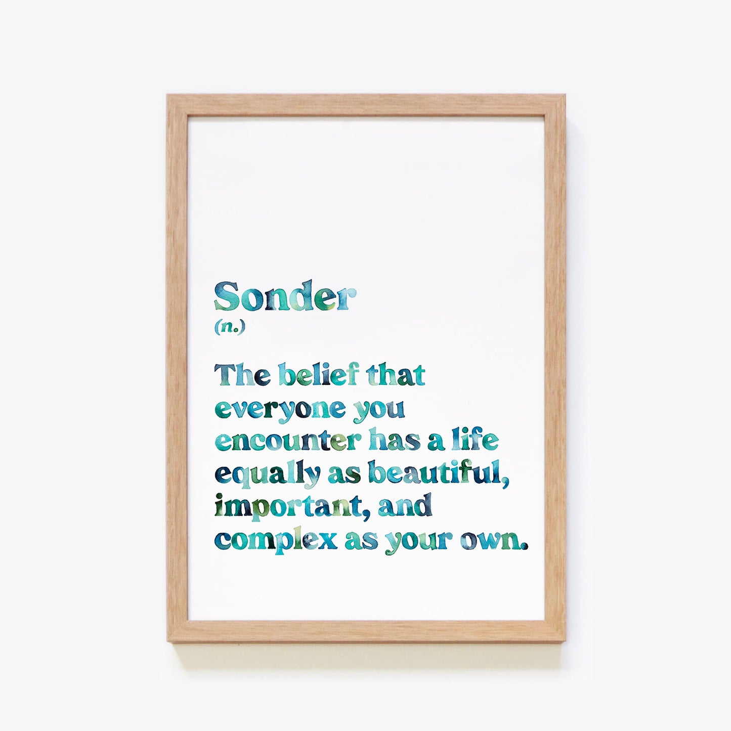 Sonder Definition (Blue) Art Print