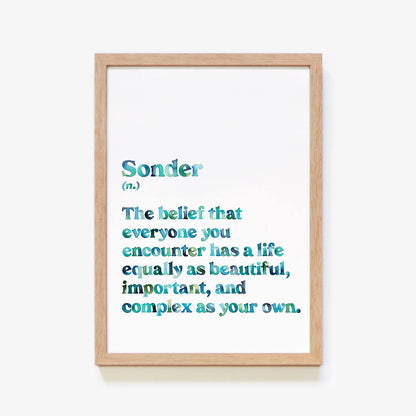 Sonder Definition (Blue) Art Print