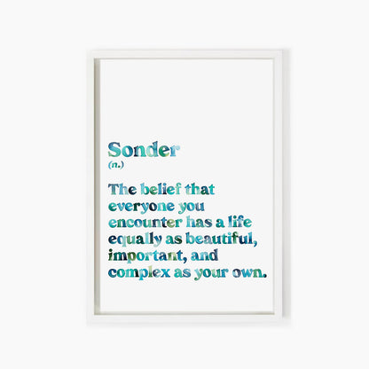 Sonder Definition (Blue) Art Print