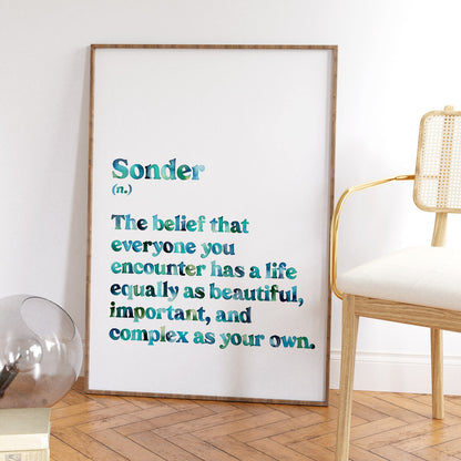 Sonder Definition (Blue) Art Print