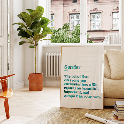 Sonder Definition (Blue) Art Print