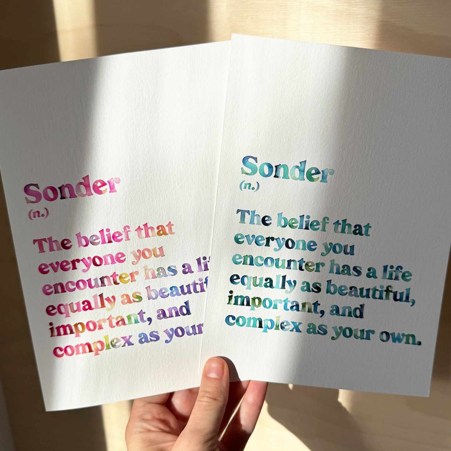 Sonder Definition (Rainbow) Art Print
