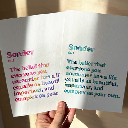 Sonder Definition (Rainbow) Art Print