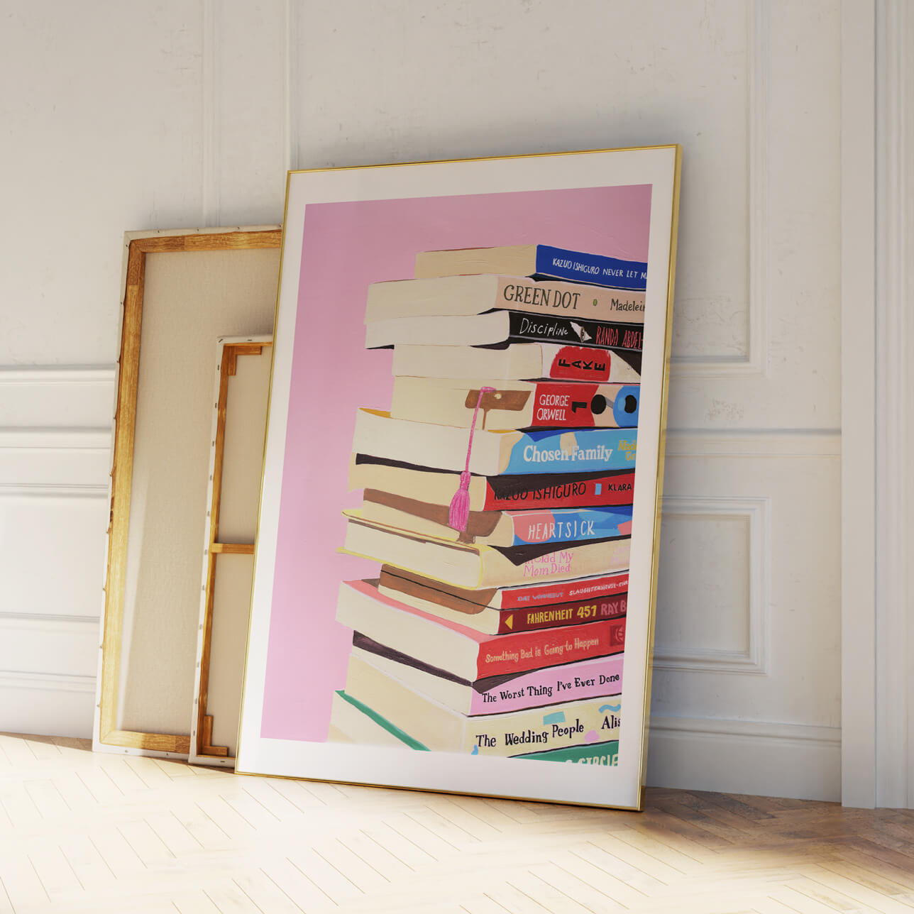 Book Stack Art Print