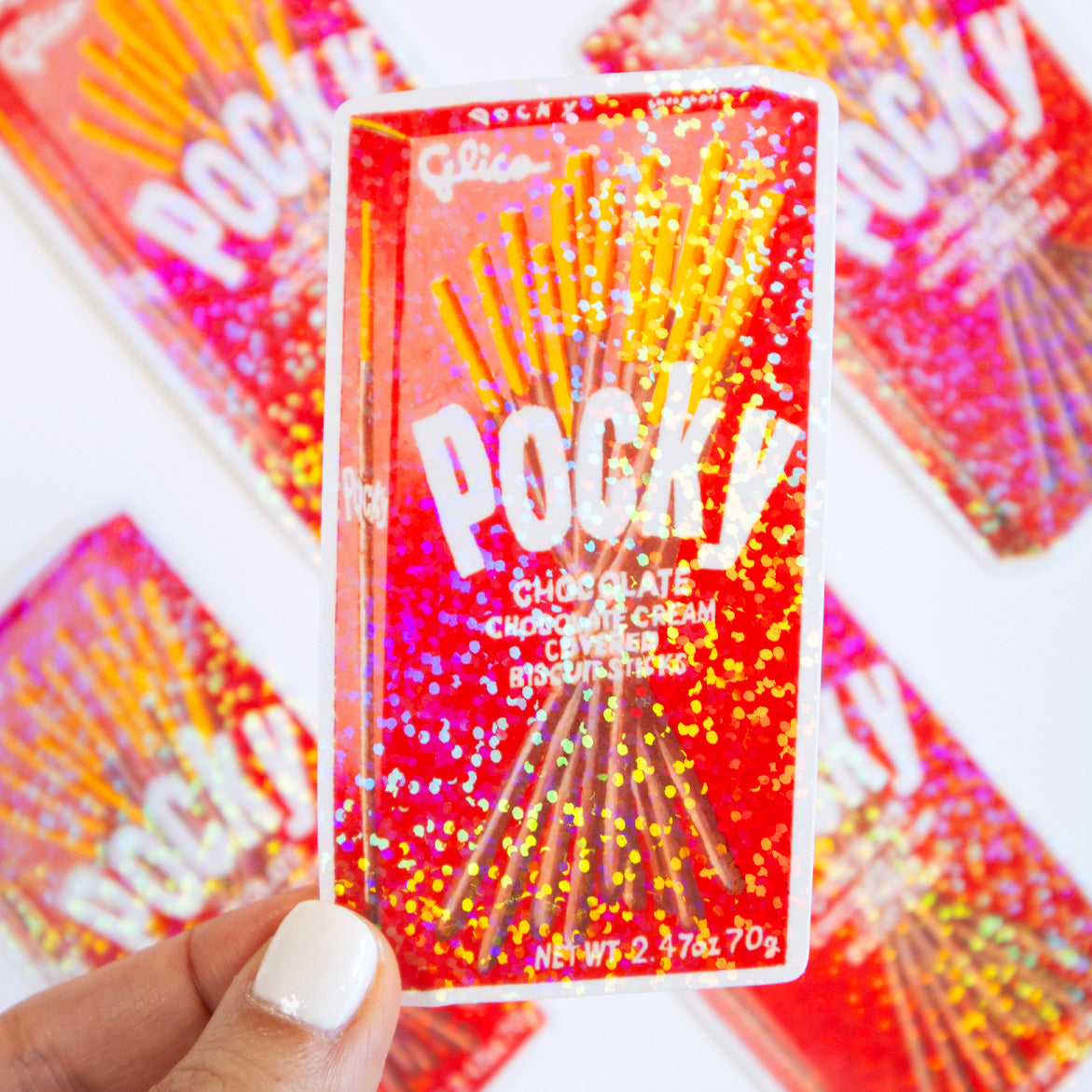 Pocky Sticks XL Glitter Vinyl Sticker