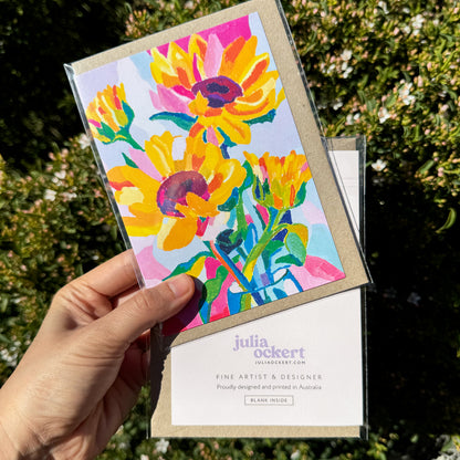 Sunflower Greeting Card (2 Colours)