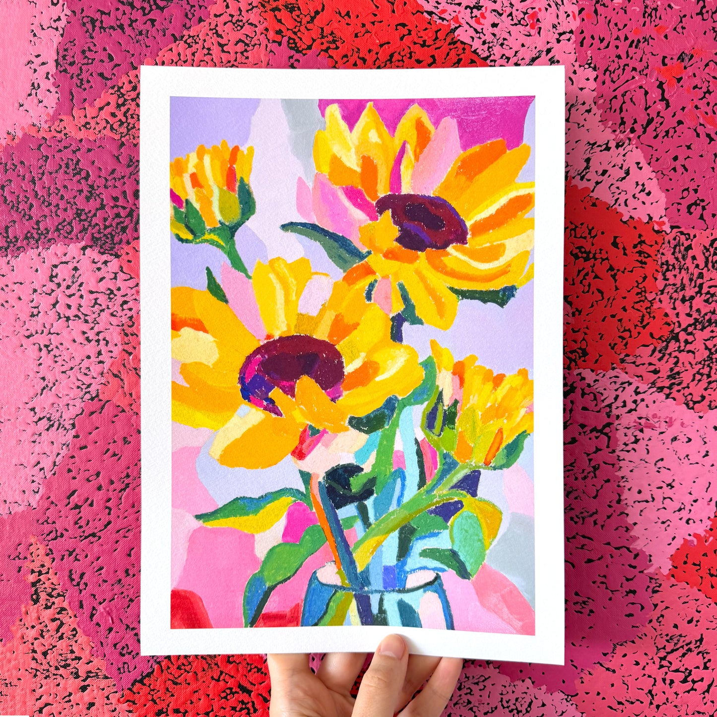 Sunflower Shenanigans Art Print