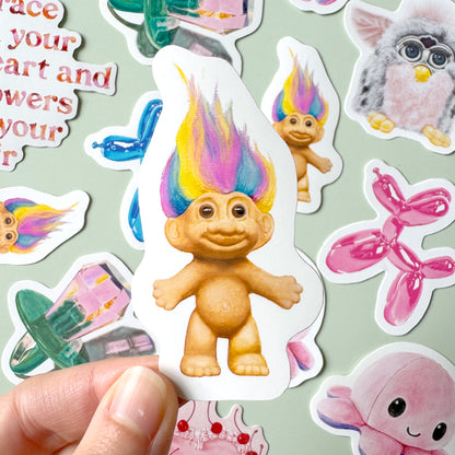 Rainbow Troll Doll Vinyl Sticker