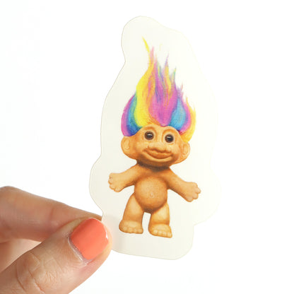 90s Rainbow Troll Doll Nostalgic Vinyl Sticker