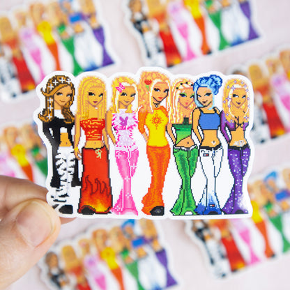Y2K Nostalgic Dollz Glitter Sticker