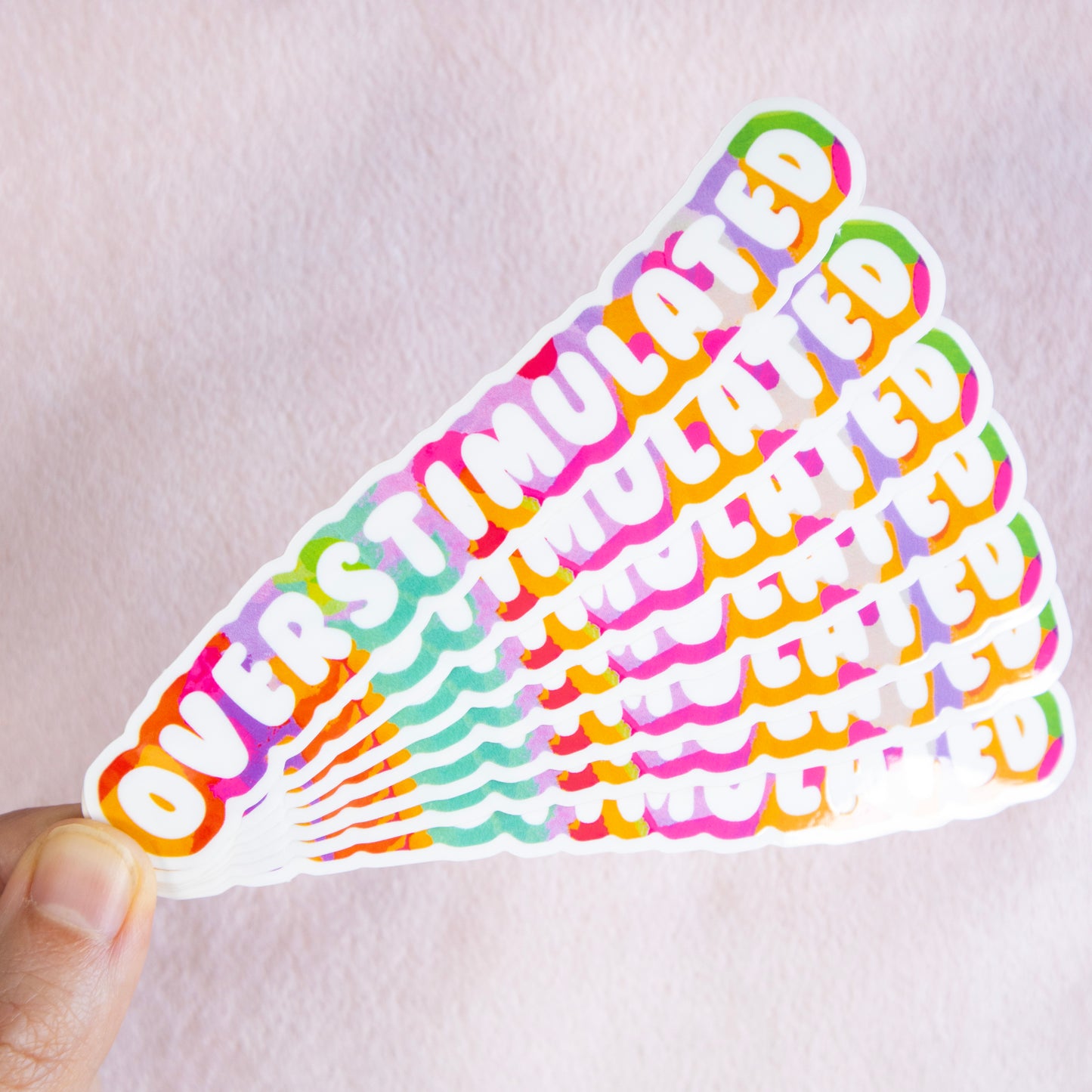 Overstimulated - Funny Type Sticker