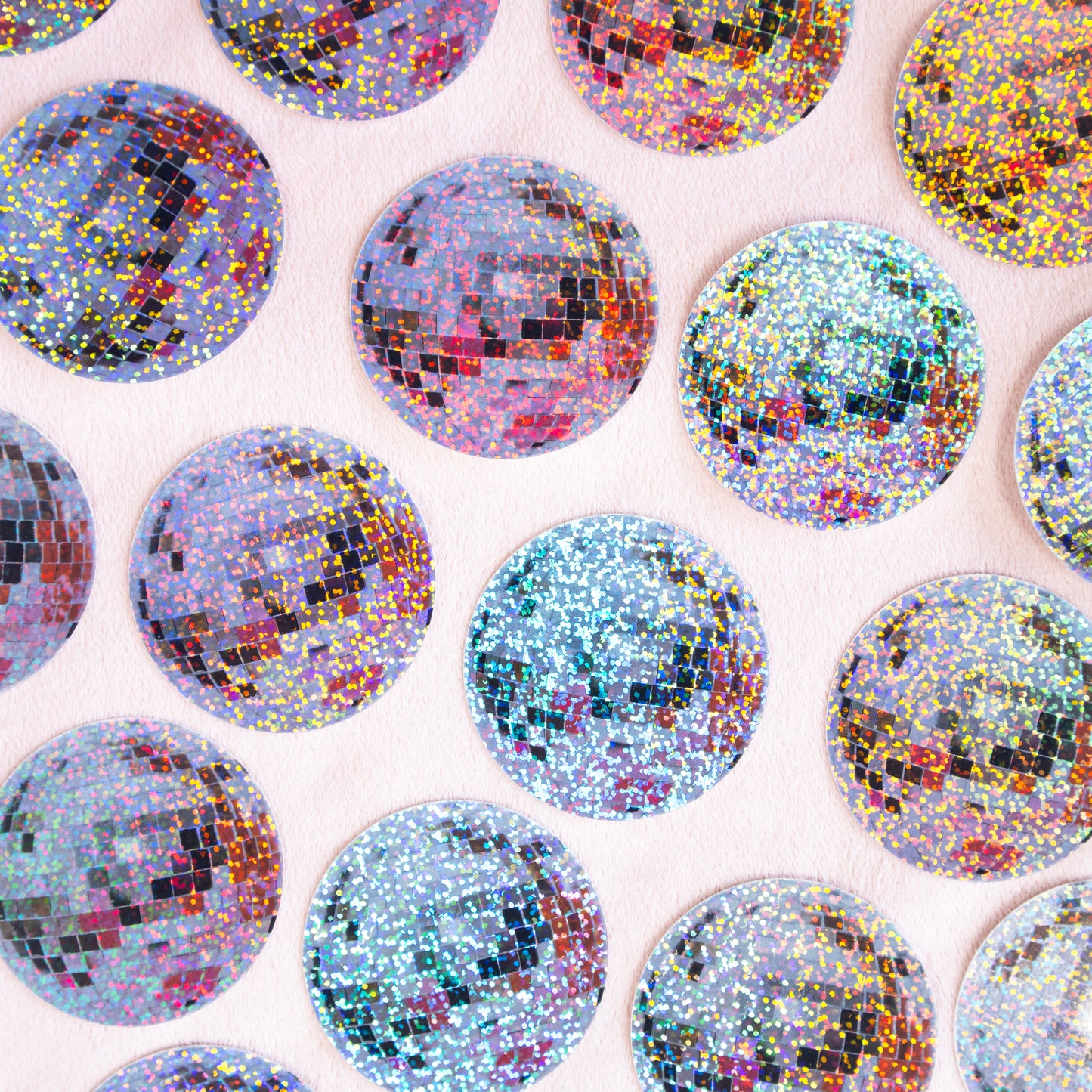 Shiny Disco Ball Glitter Sticker