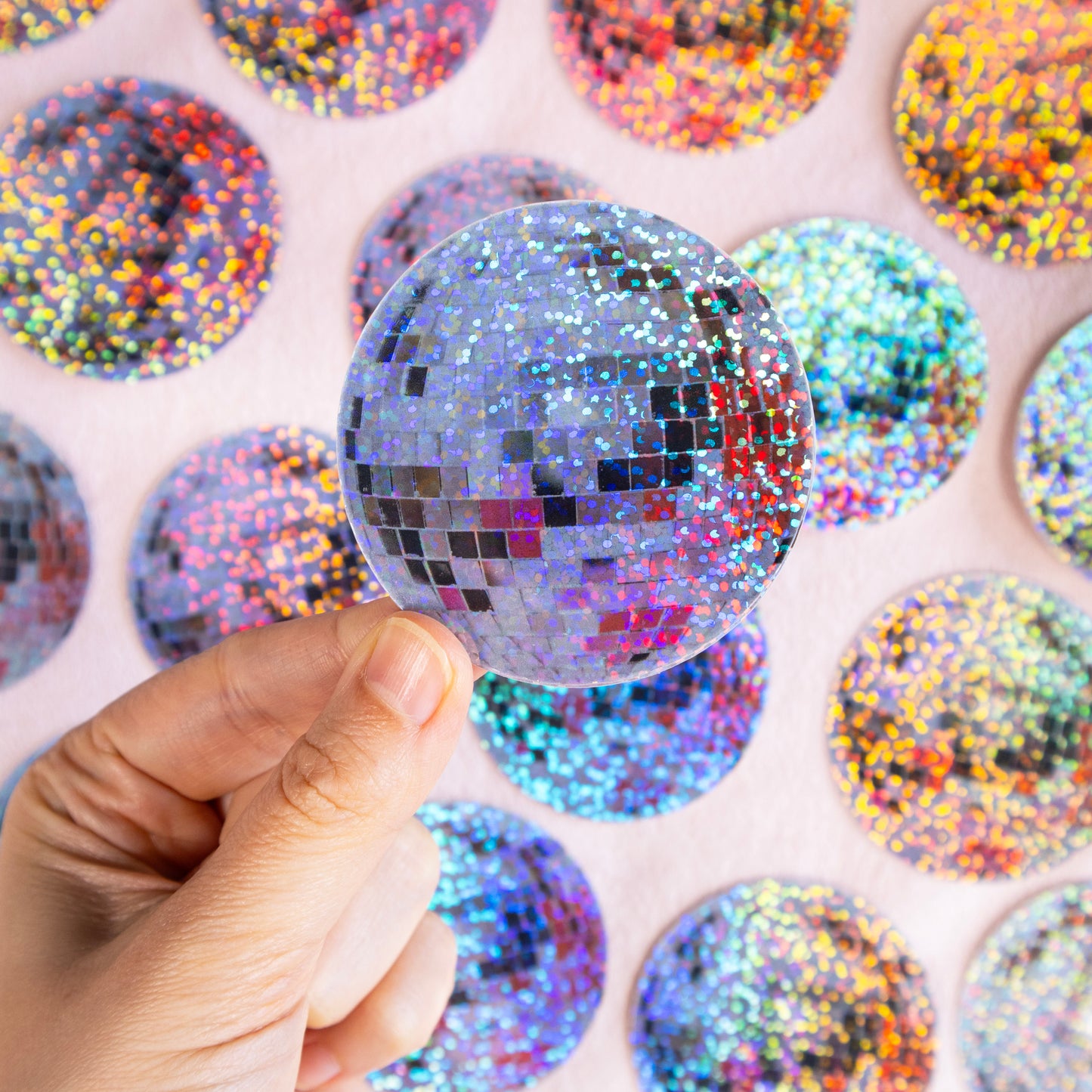 Shiny Disco Ball Glitter Sticker