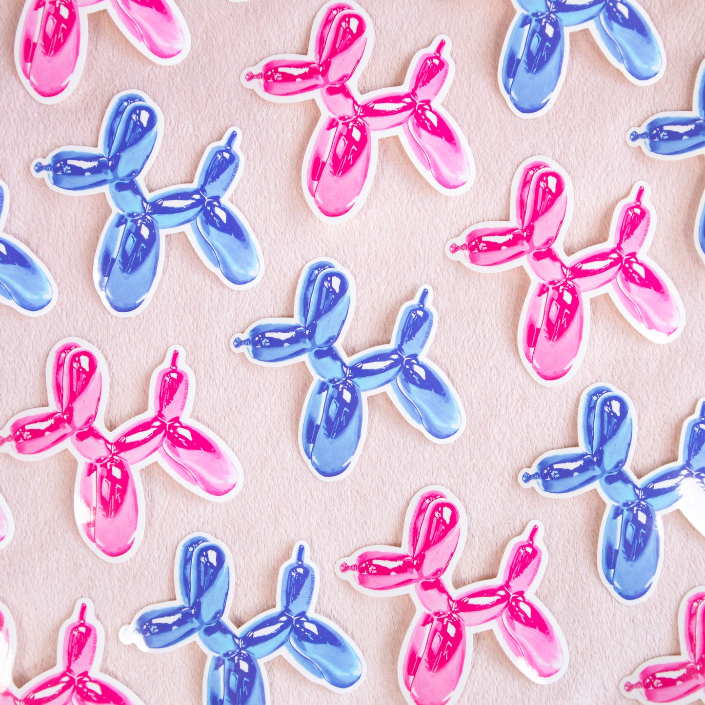 Balloon Dog (Pink) Gloss Vinyl Sticker