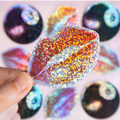 Lipstick Kiss / Bisou Glitter Sticker