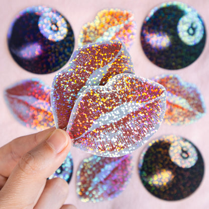 Lipstick Kiss / Bisou Glitter Sticker
