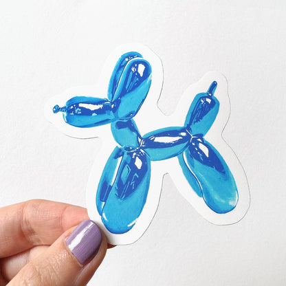 Balloon Dog (Blue) Vinyl Sticker