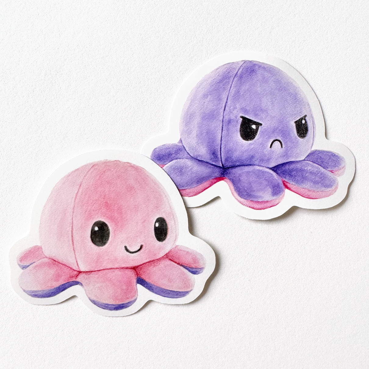 Angry Purple Octopus Vinyl Sticker