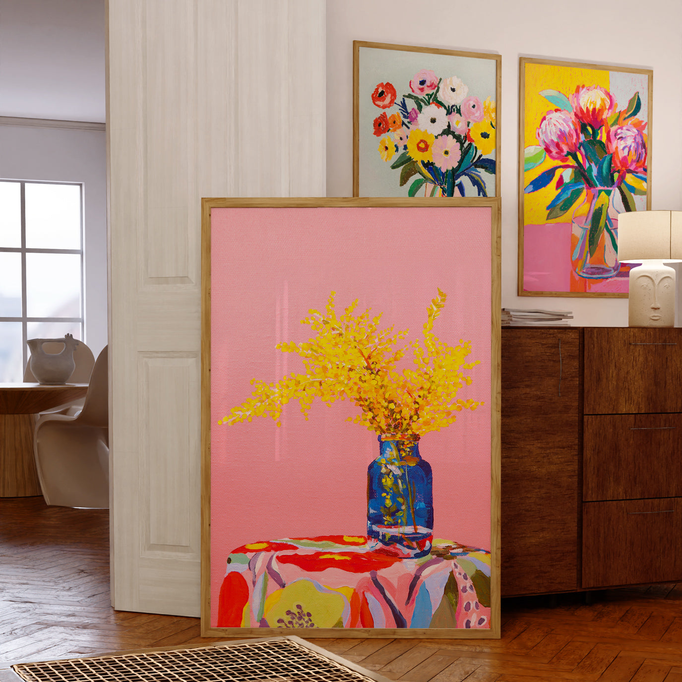 Pink Wattle Still Life Art Print