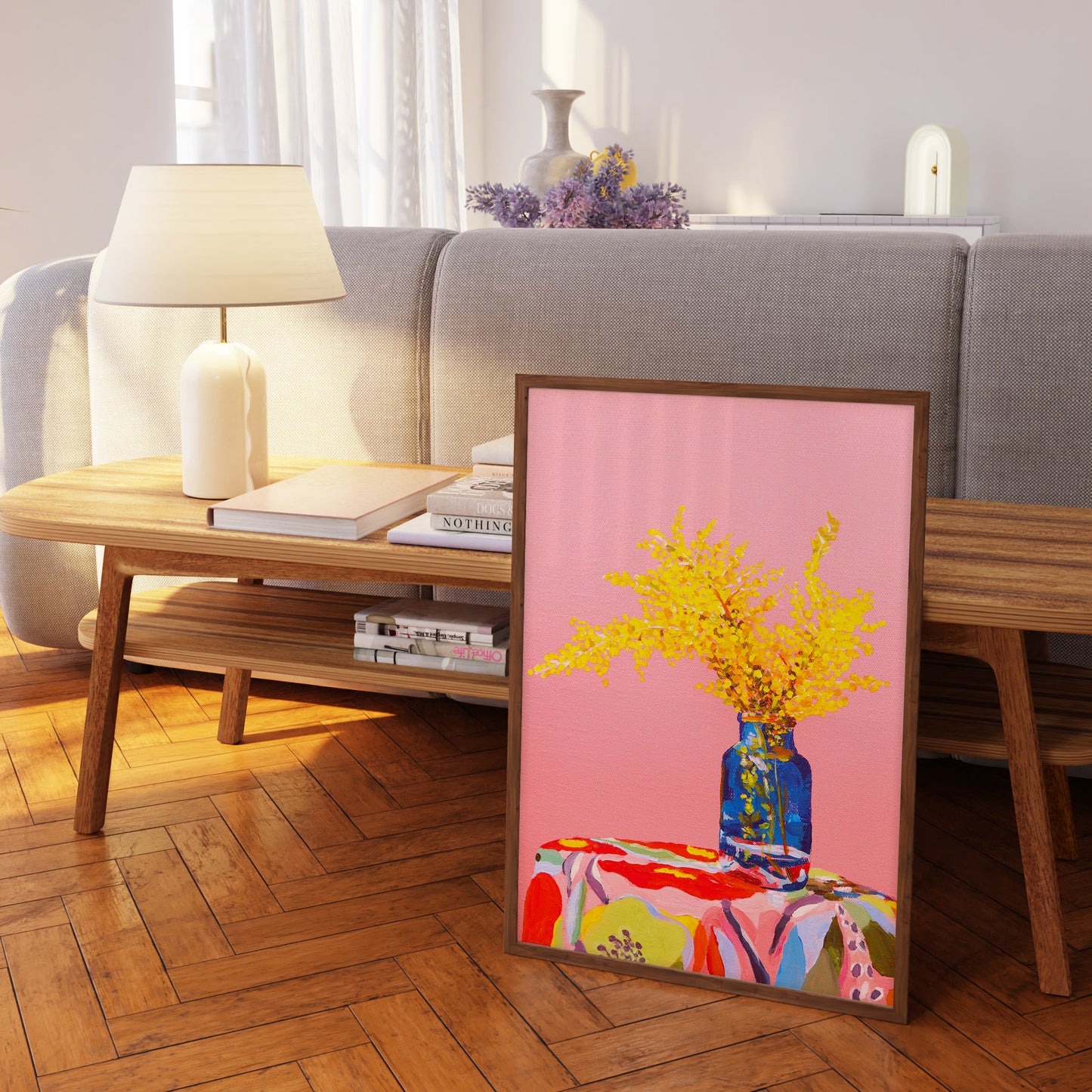 Pink Wattle Still Life Art Print