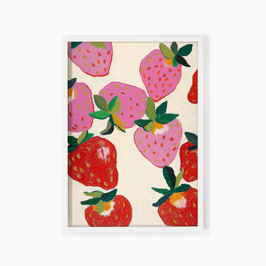 Strawberries on Cream Art Print