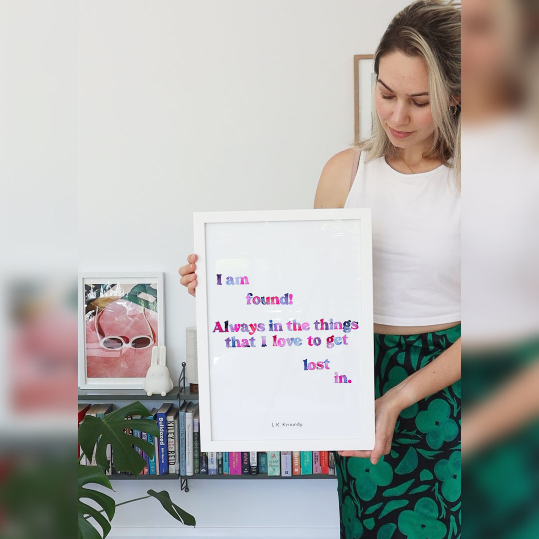 Love To Get Lost Poem Print