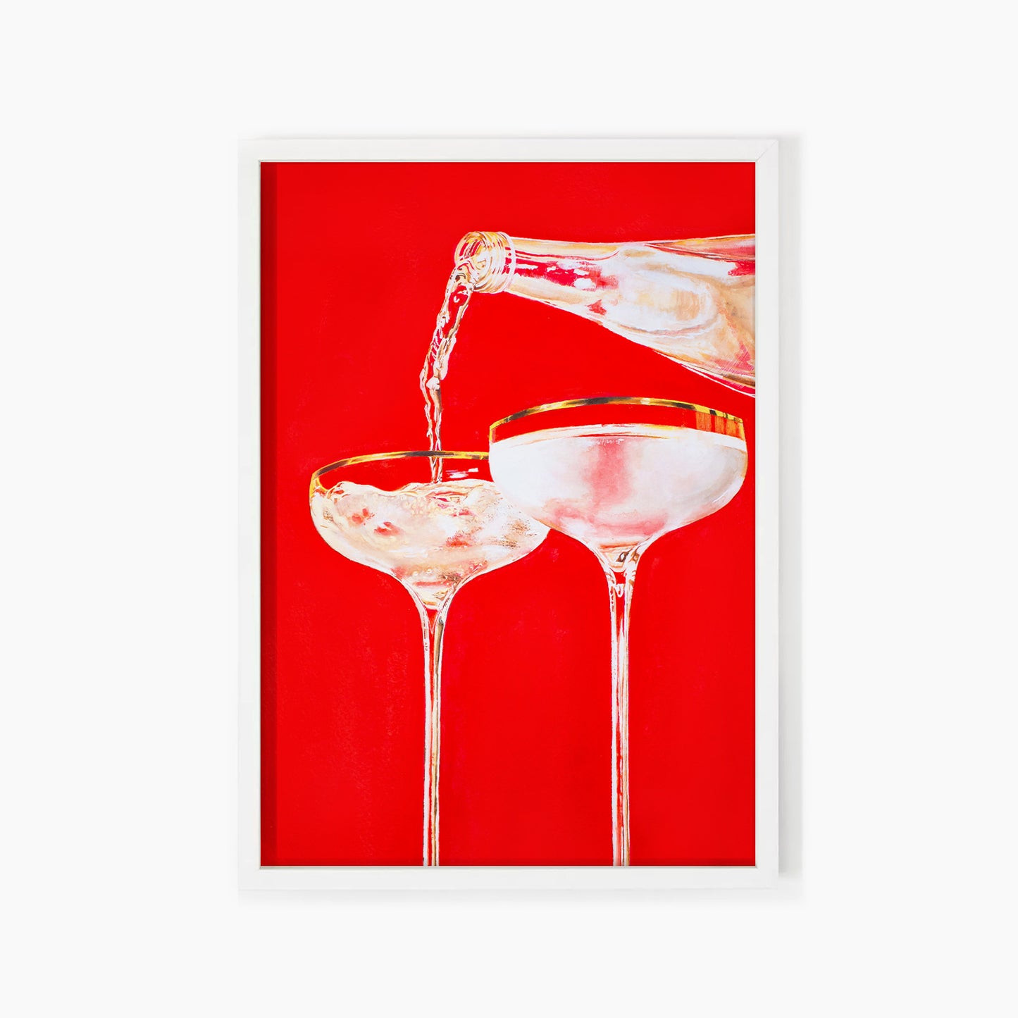 Red Retro Cocktail Glasses