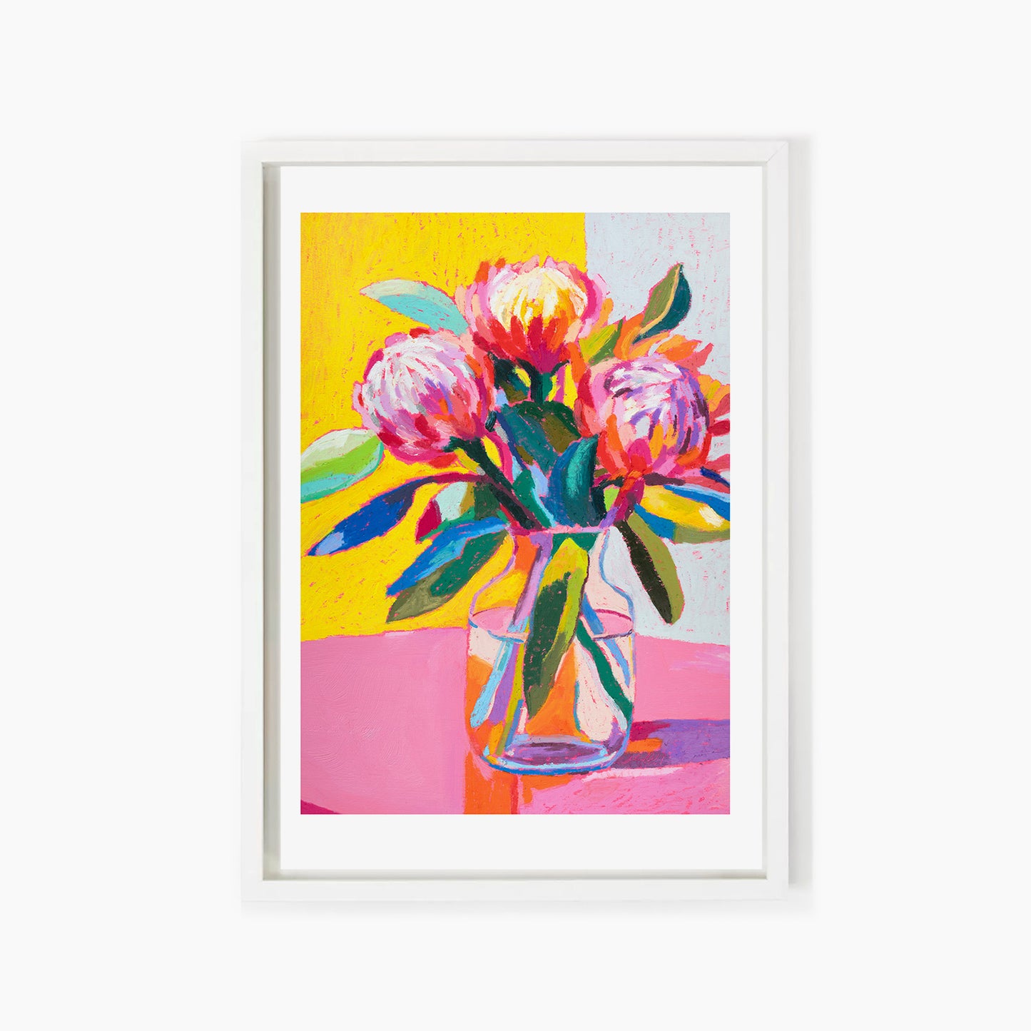 Playful Protea Flowers Print