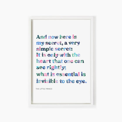 the little prince quote art print