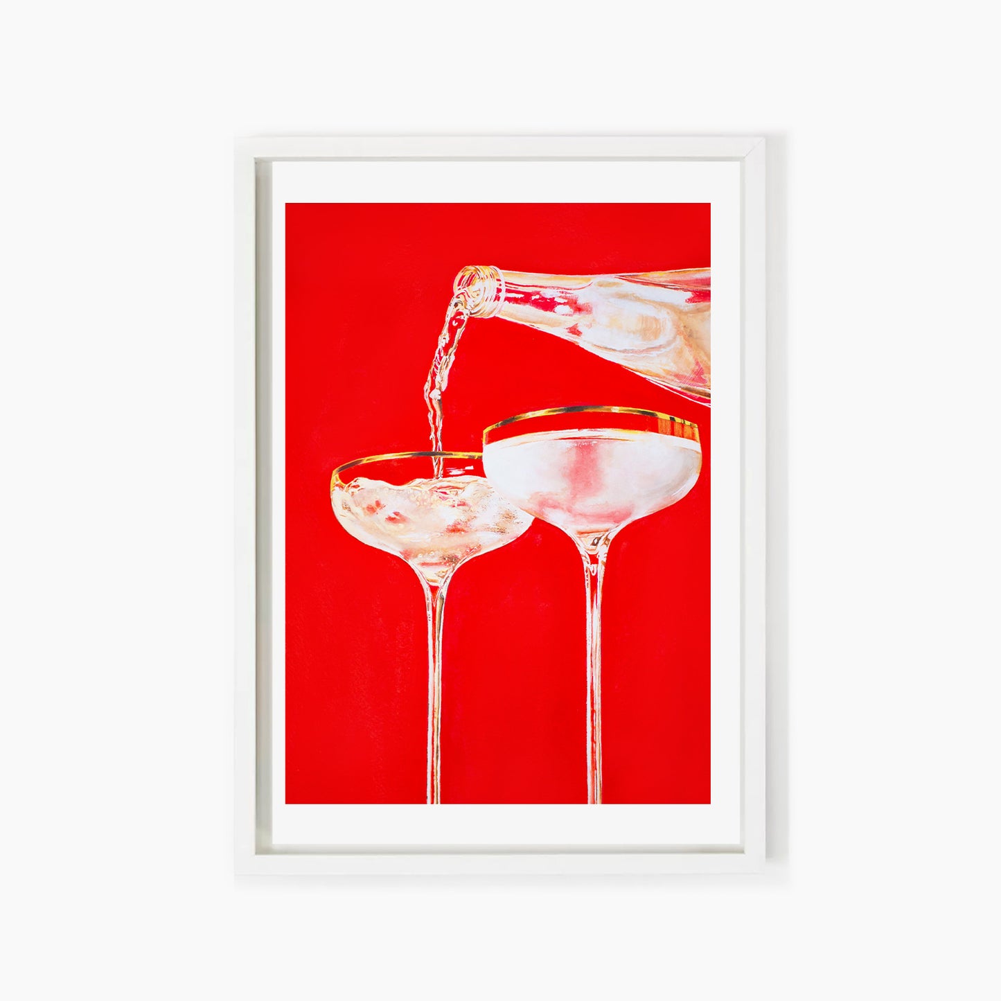 Red Retro Cocktail Glasses