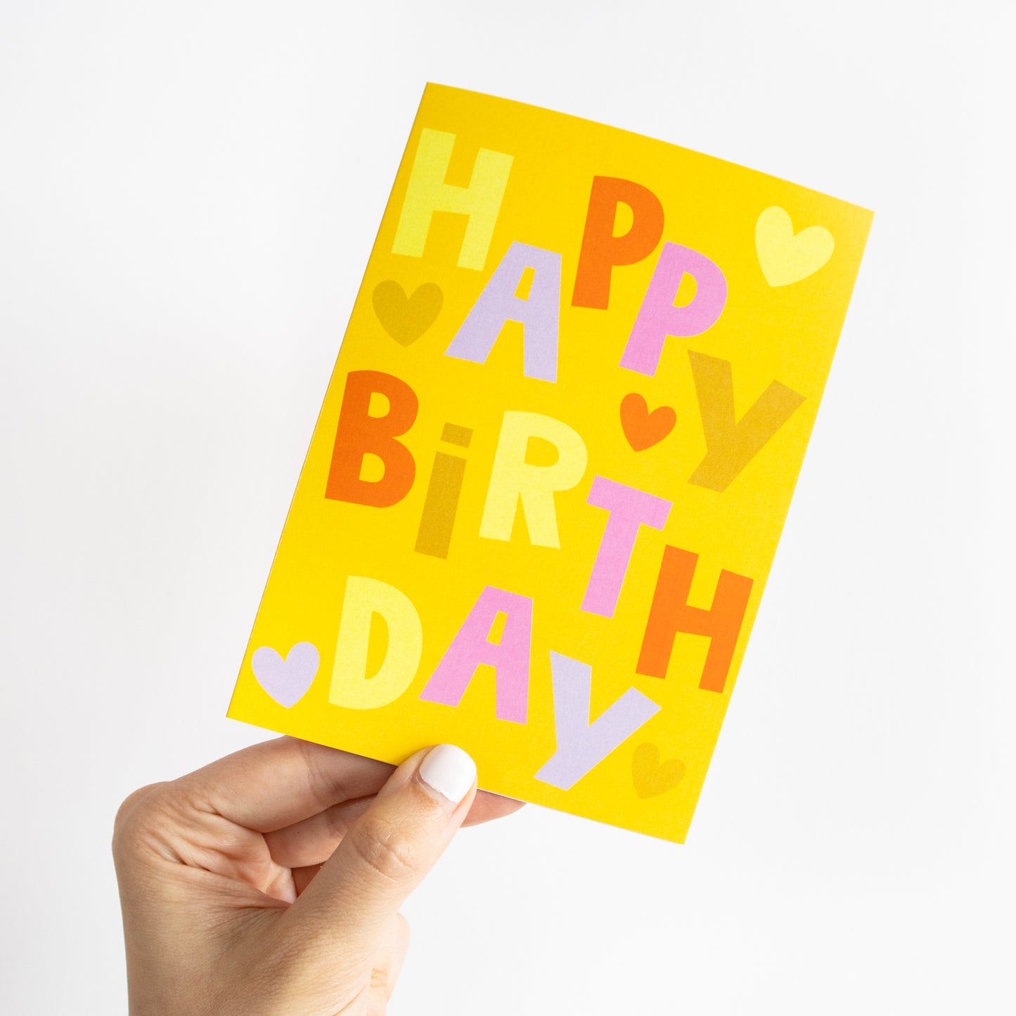 Funky Yellow Happy Birthday Greeting Card