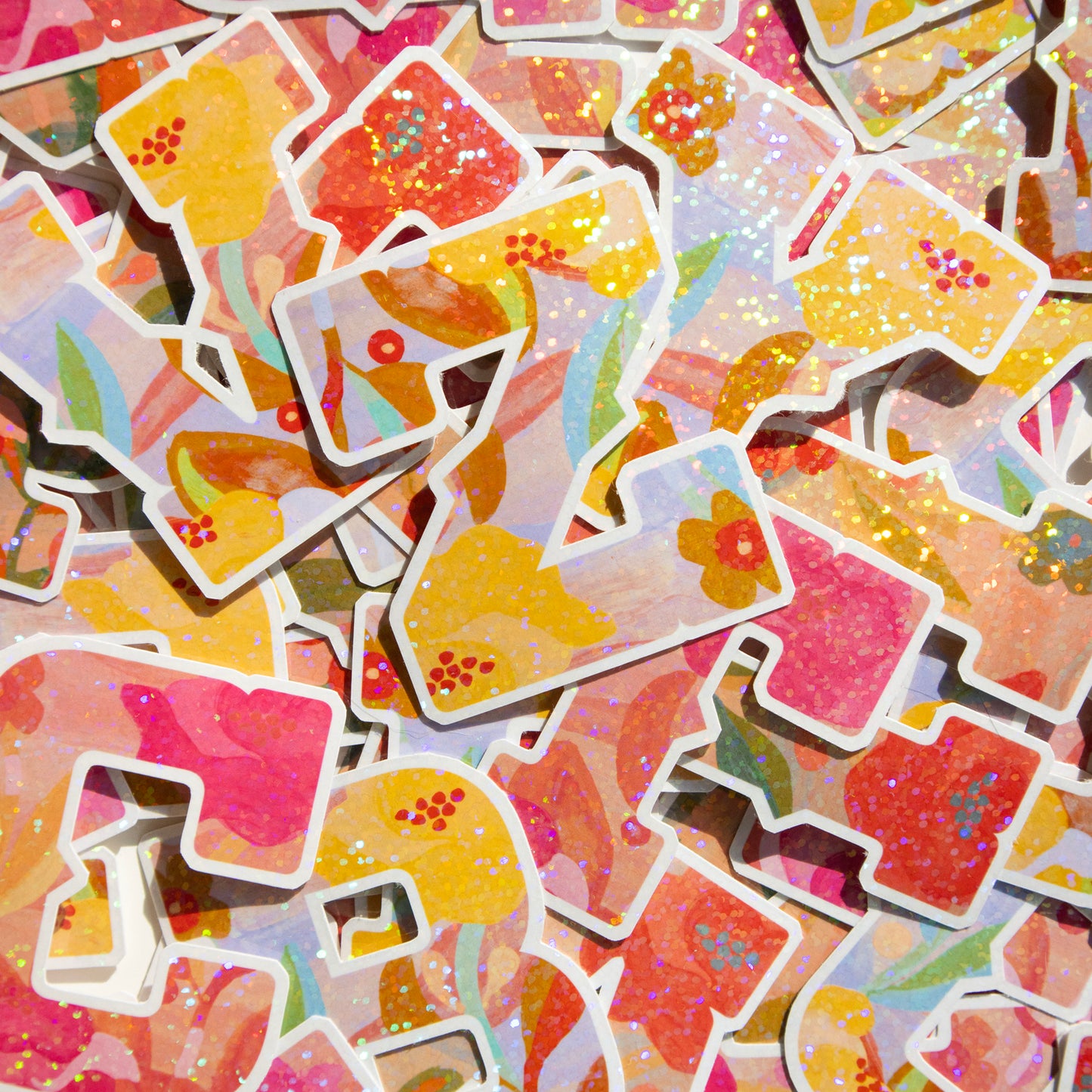 Pink Alphabet Glitter Stickers