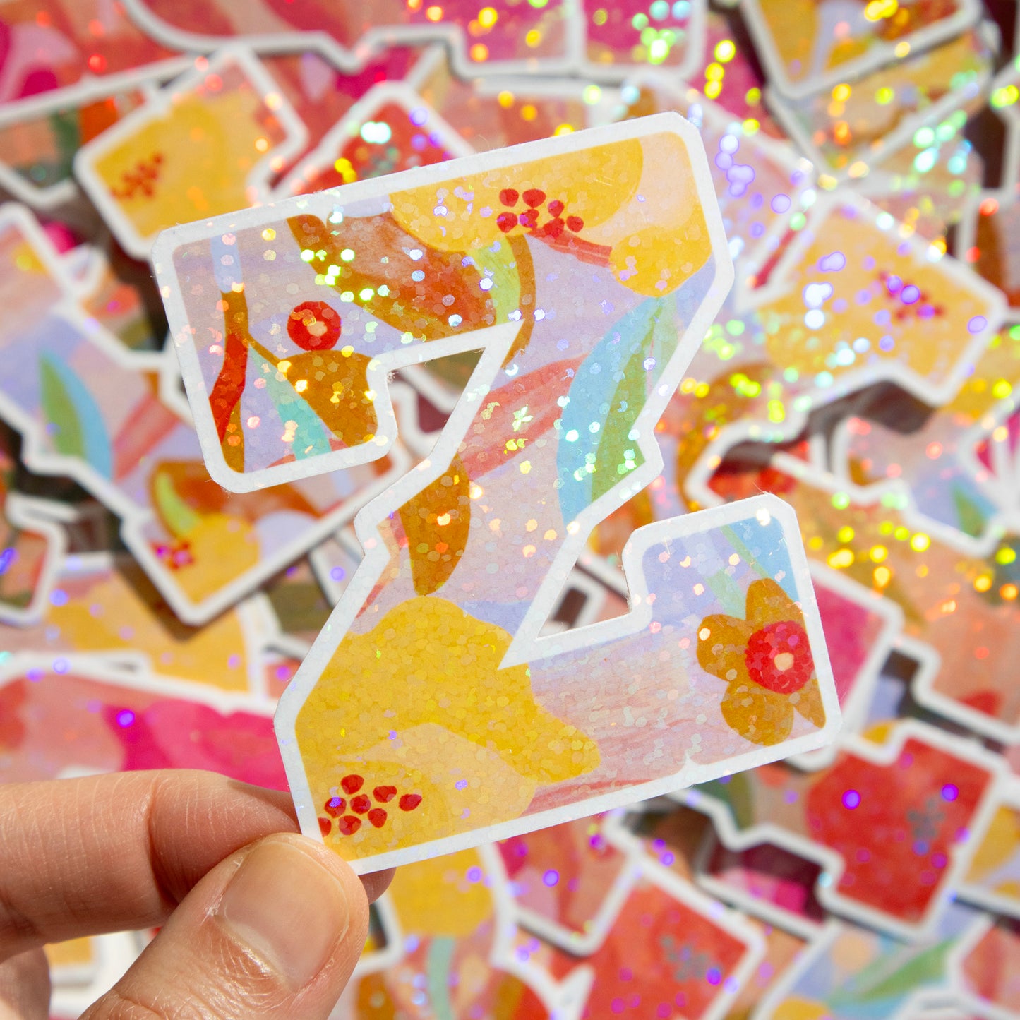 Yellow Alphabet Glitter Stickers