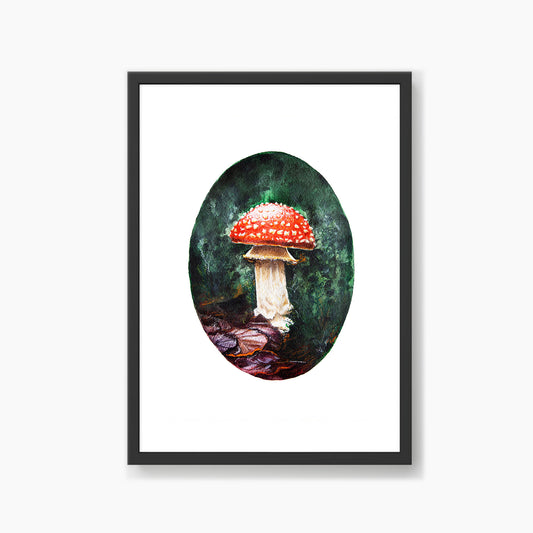 Mushroom / Toadstool Watercolour 'Amanita Muscaria'