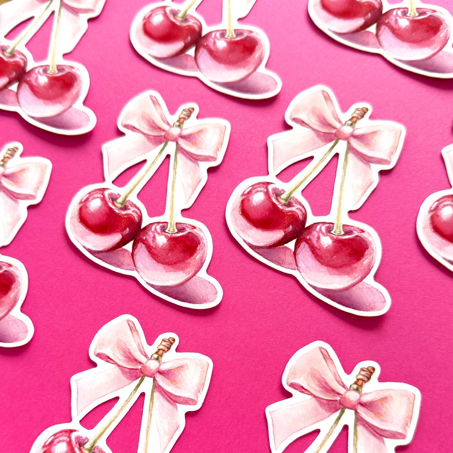 Bow & Cherries Sticker