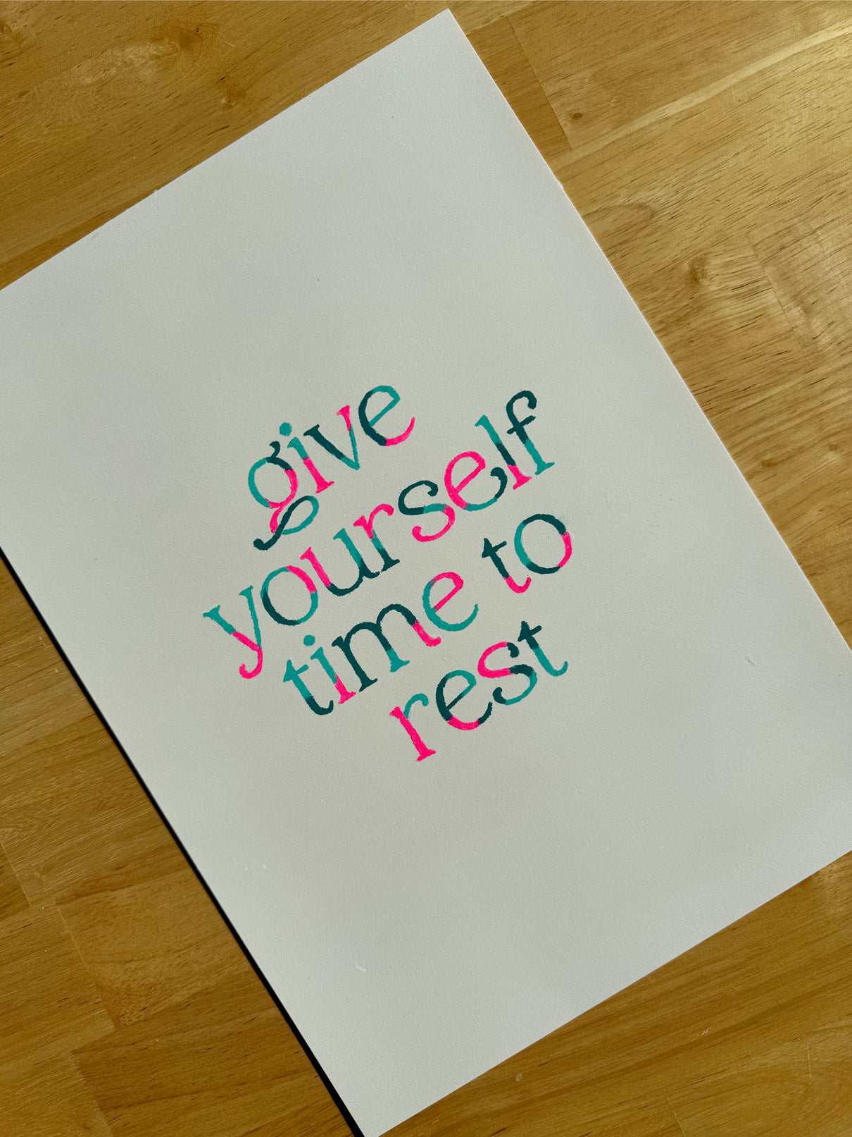 Give Yourself Time To Rest Original Artwork