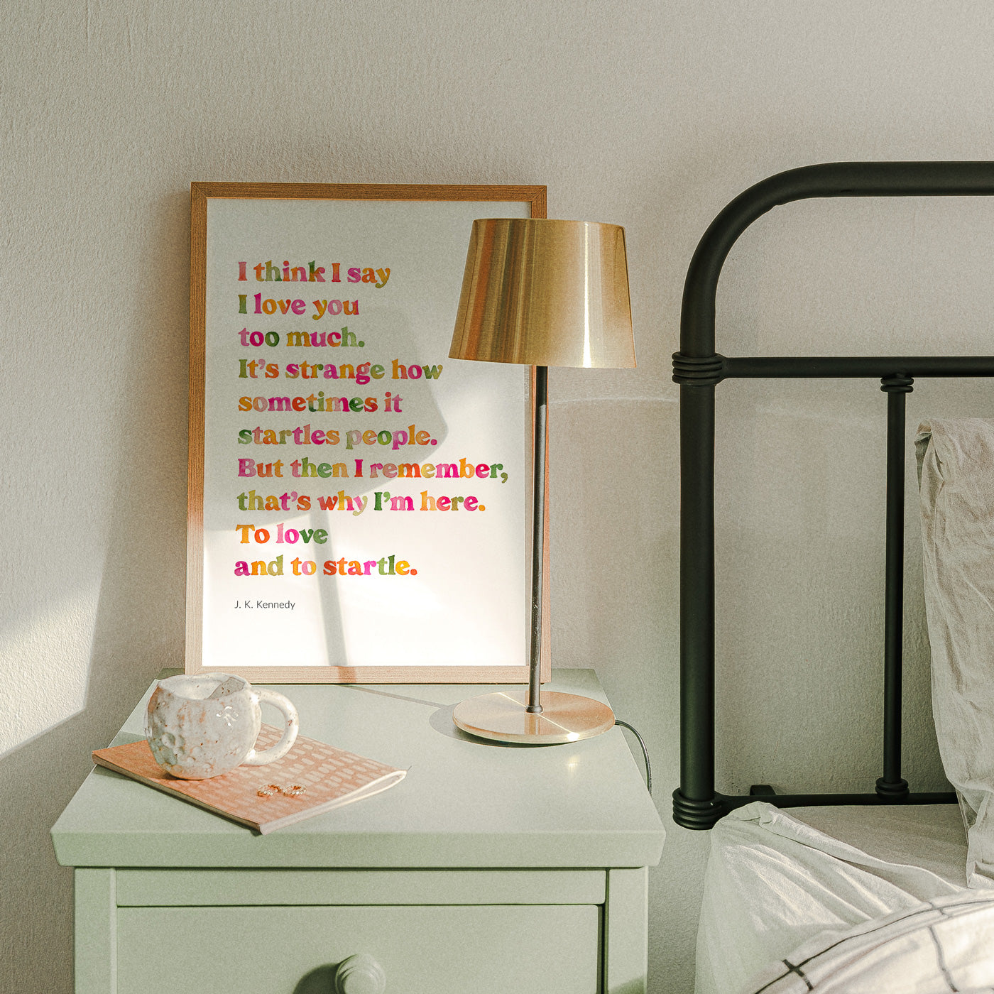 To Love And Startle Poem Print