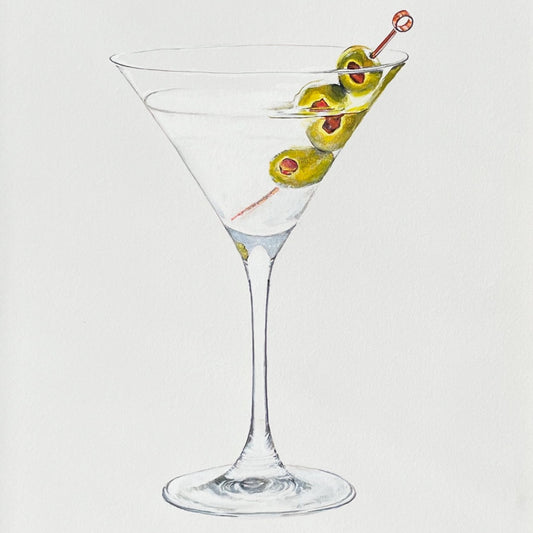 Martini Original Watercolour Painting