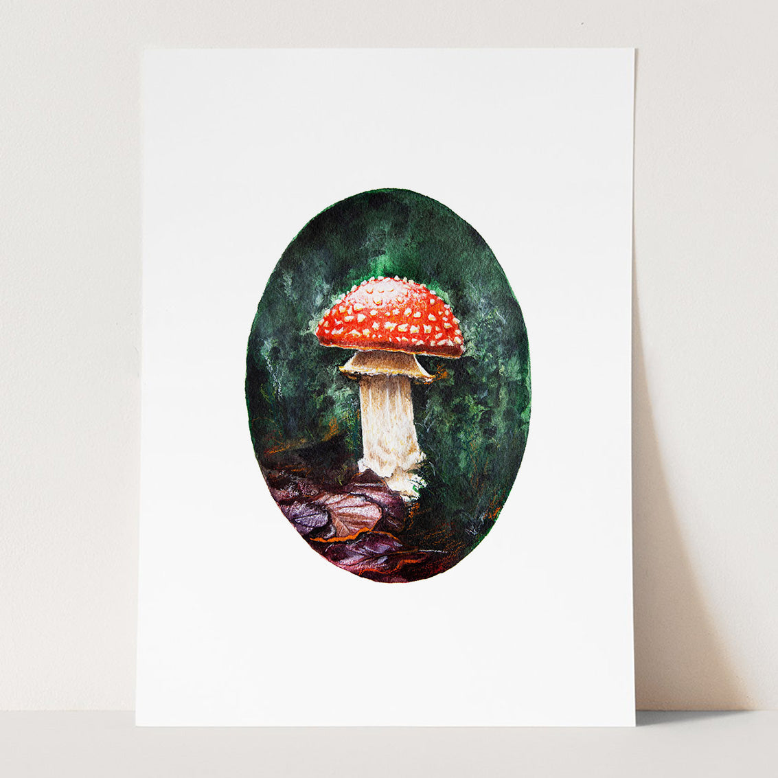 Mushroom / Toadstool Watercolour 'Amanita Muscaria'