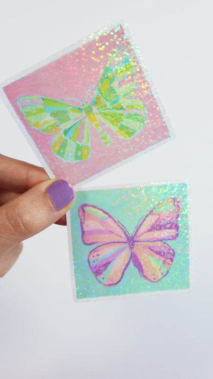 Luna Moth Glitter Vinyl Sticker