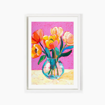 Tulips In Bloom Still Life Print