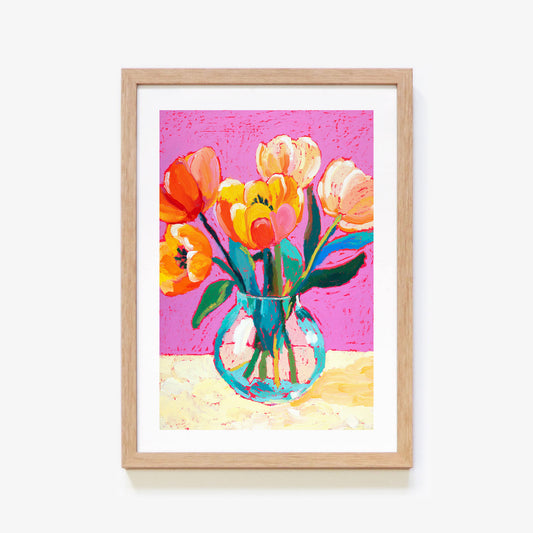 Tulips In Bloom Still Life Print