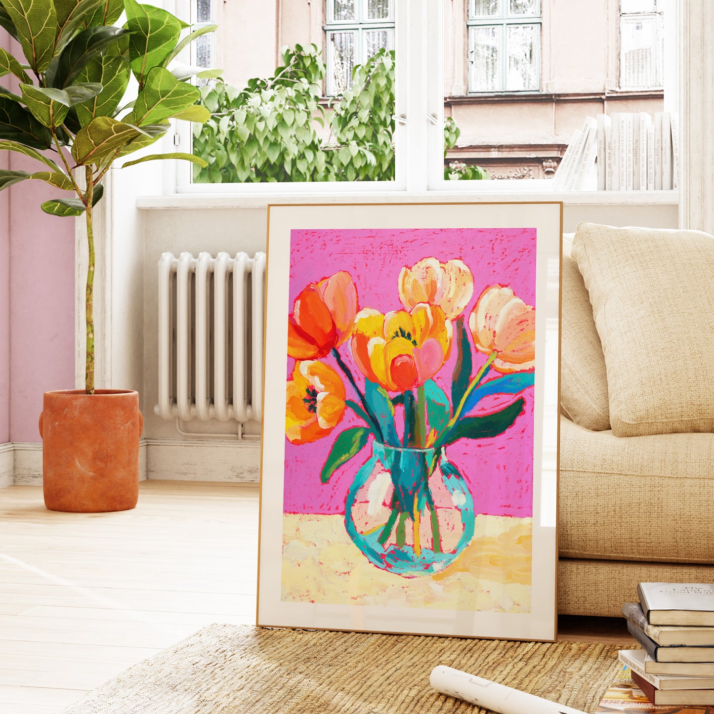 Tulips In Bloom Still Life Print