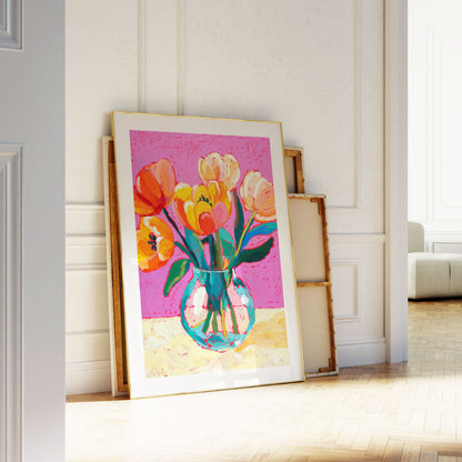 Tulips In Bloom Still Life Print