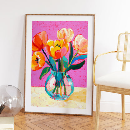 Tulips In Bloom Still Life Print