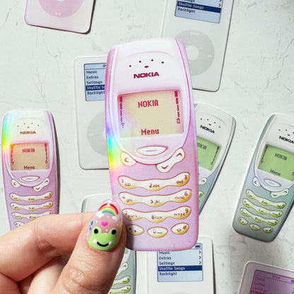 Y2K Nokia Phone Holo Sticker (2 Colours)