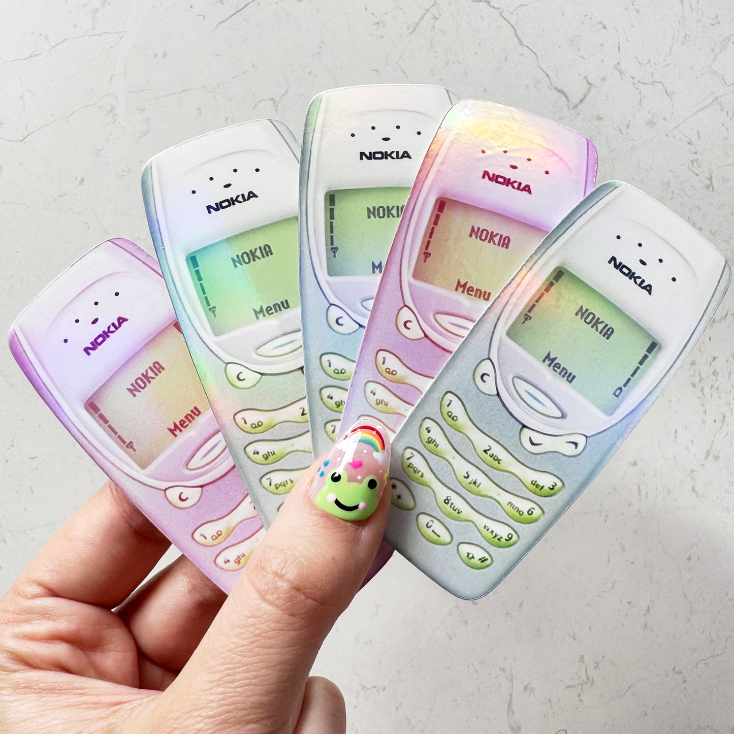Y2K Nokia Phone Holo Sticker (2 Colours)