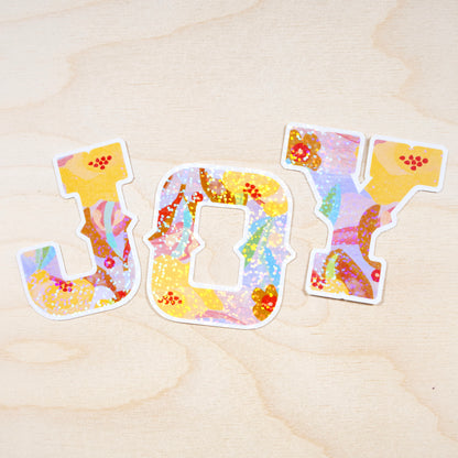 Yellow Alphabet Glitter Stickers