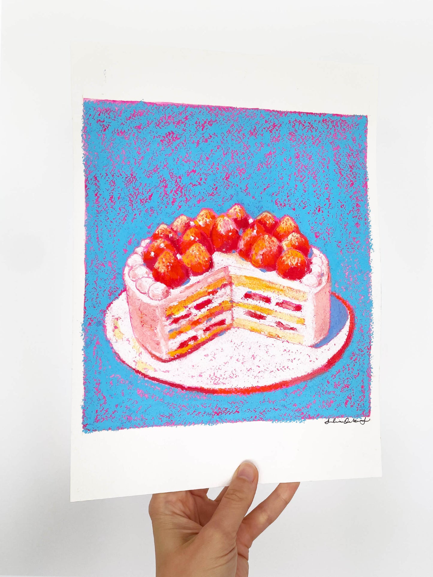 Strawberry Cake Original Artwork