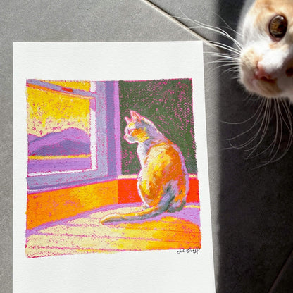 Sun Cat V2 Art Print